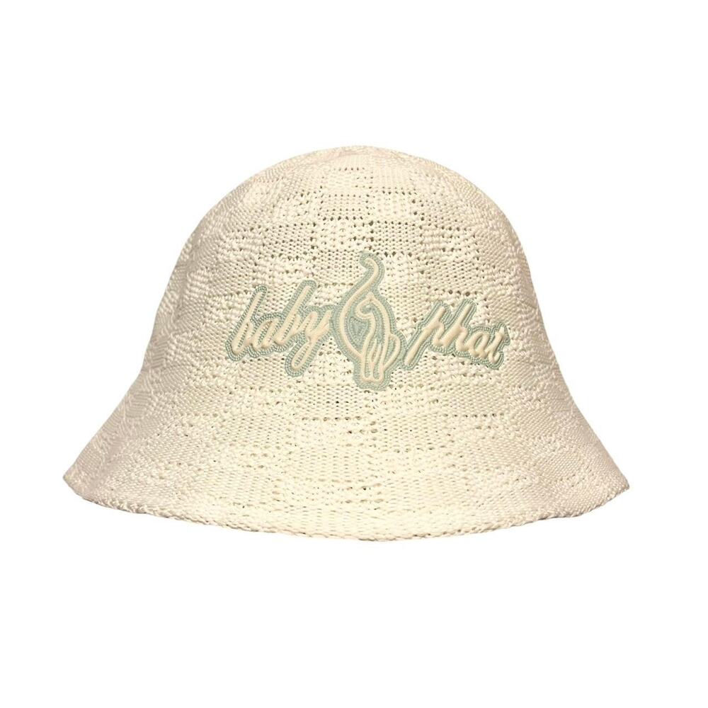 Baby Phat Cream Crochet Bucket Hat with Logo